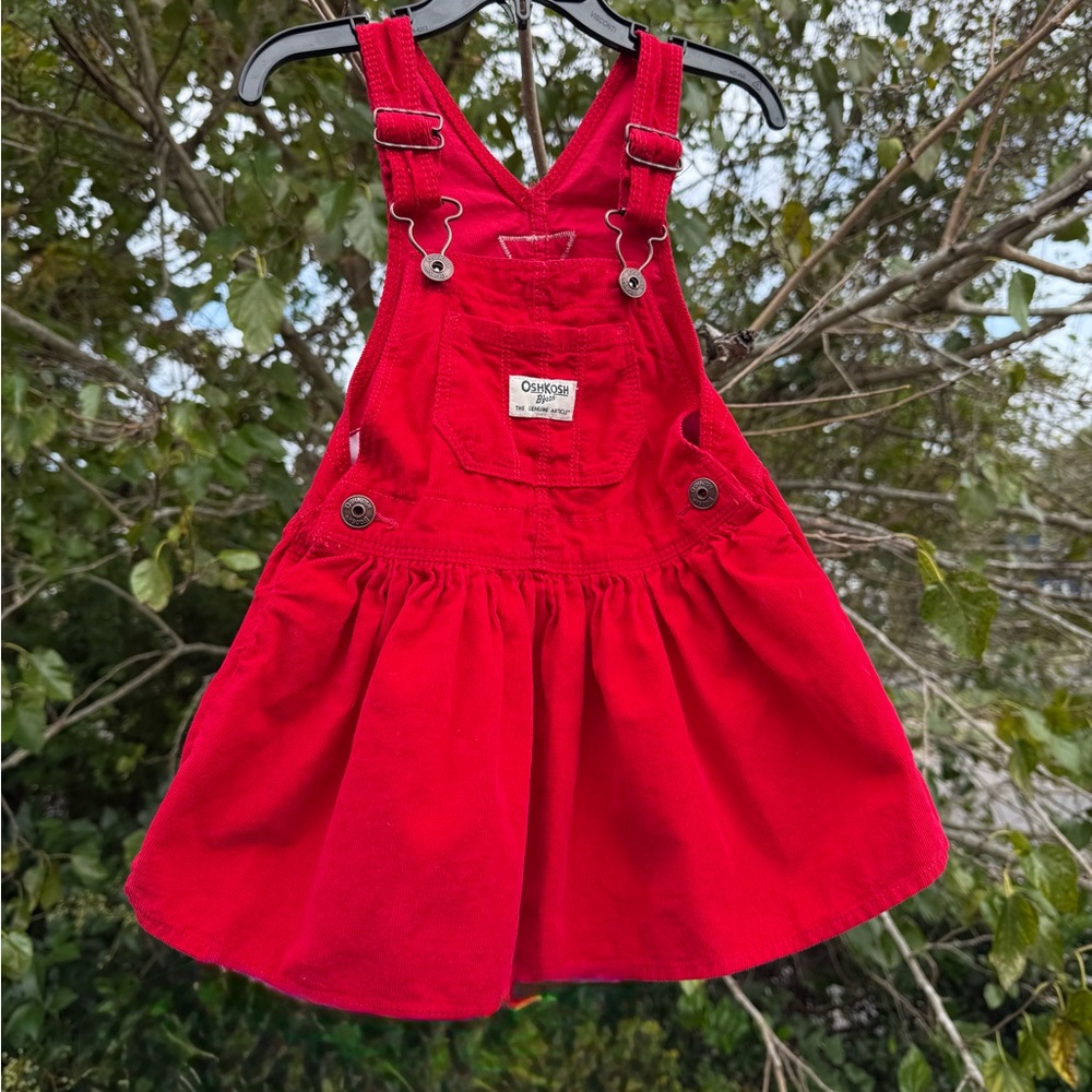 OshKosh B'gosh Red Kids Overall Dress